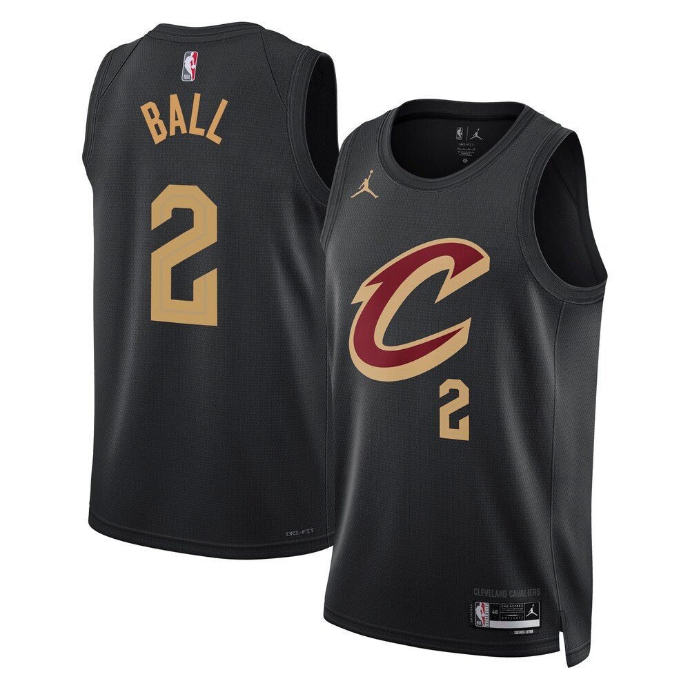 Cleveland Cavaliers Jordan Brand Statement Edition Swingman Jersey Black Lonza Ball Unisex | RTJ13073 product image 1,