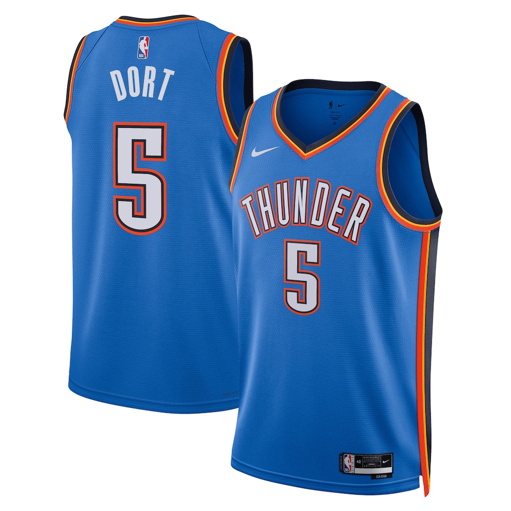 Oklahoma City Thunder Icon Edition Swingman Jersey Blue Luguentz Dort Unisex | RTJ13060 product image 1, provided for visual