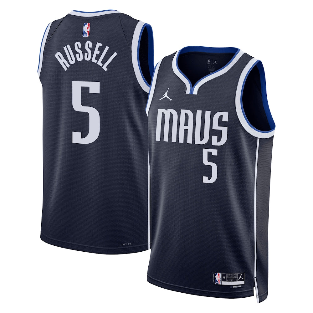 Dallas Mavericks Jordan Brand Statement Edition Swingman Jersey Navy Dangelo Russell Unisex | RTJ13002 product image 1,