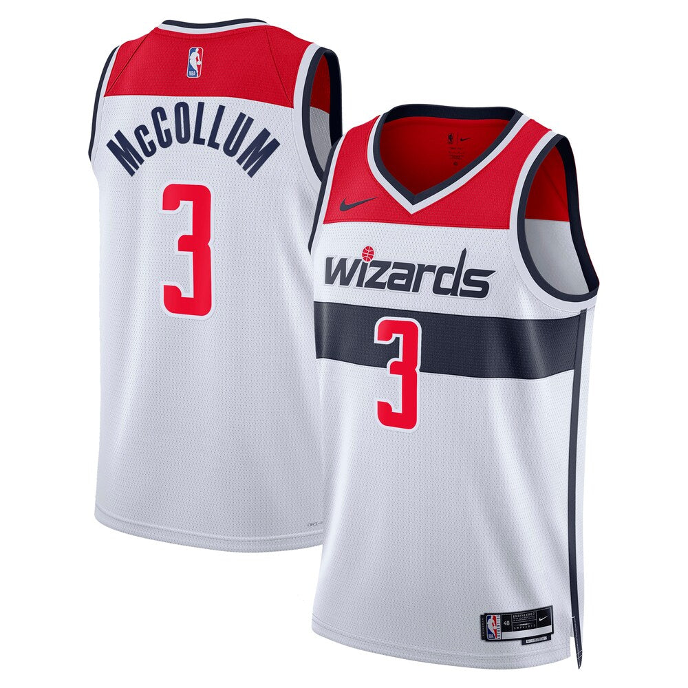 Washington Wizards Association Edition Swingman Jersey White Cj Mccollum Unisex | Stitched Jersey RTJS 12146 product image