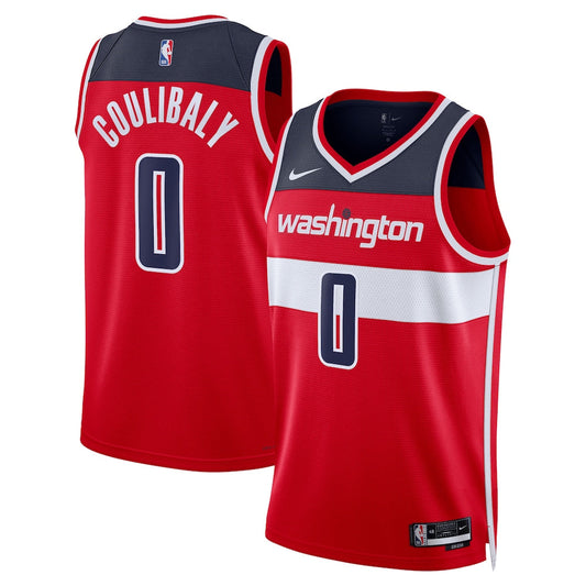 Washington Wizards Icon Edition Swingman Jersey Red Bilal Coulibaly Unisex | Stitched Jersey RTJS 12118 product image 1,