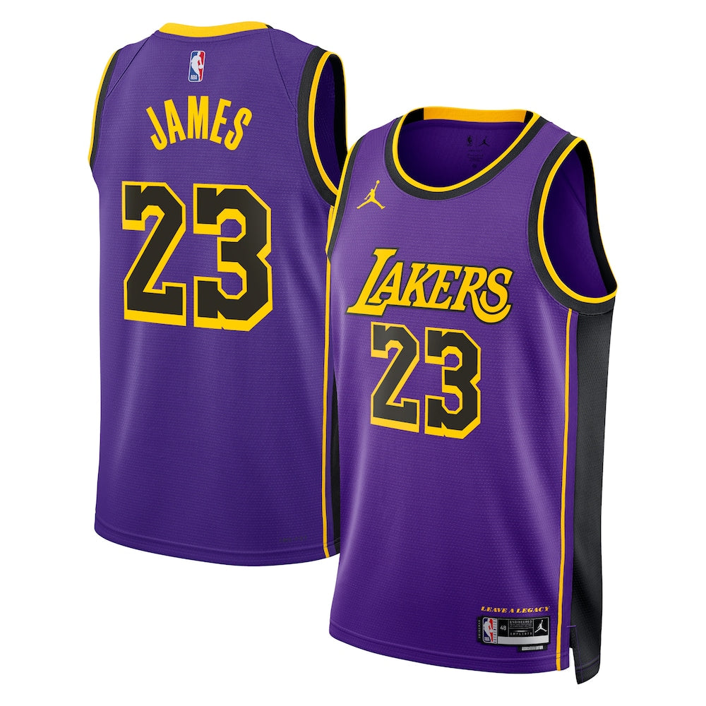 Los Angeles Lakers Jordan Statement Edition Swingman Jersey Purple Lebron James Unisex | Stitched Jersey RTJS 12020 product