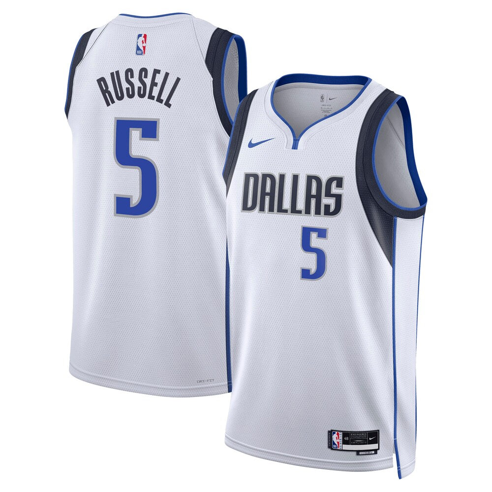 Dallas Mavericks Association Edition Swingman Jersey White Dangelo Russell Unisex | Stitched Jersey RTJS 12022 product image