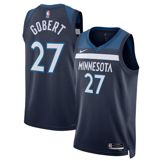 Minnesota Timberwolves Icon Edition Swingman Jersey Navy Rudy Gobert Unisex | Stitched Jersey RTJS 12015 product image 1,