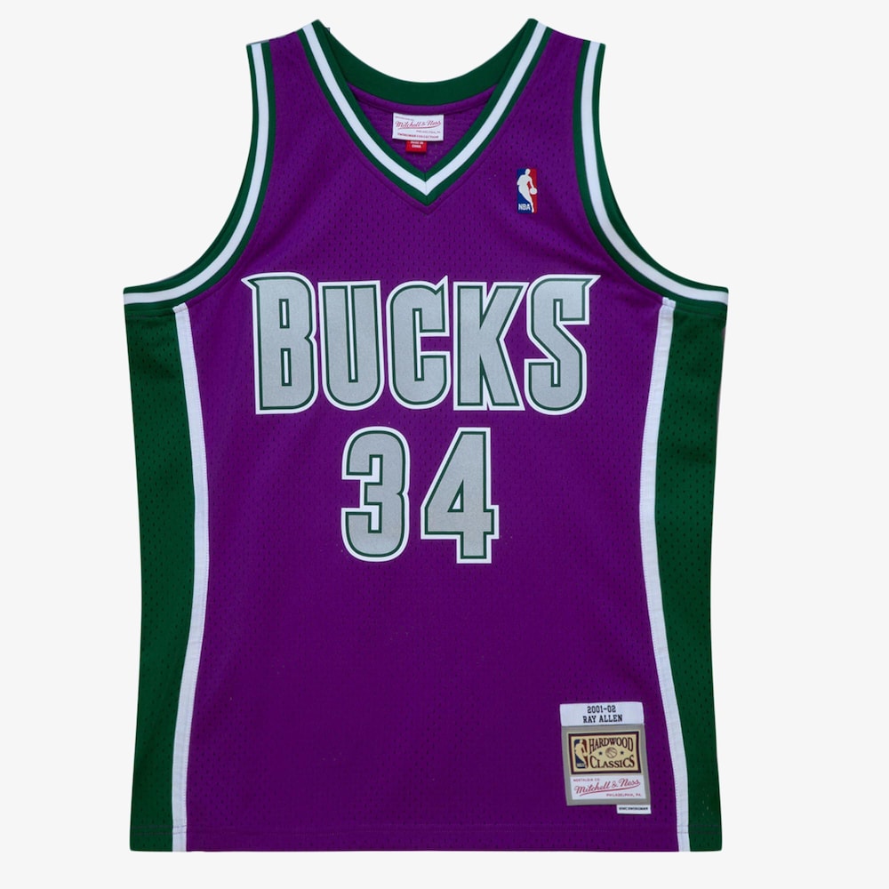 Milwaukee Bucks Swingman Jersey Ray Allen 2001 02 | Stitched Jersey RTJS 11971 product image 1, provided for visual