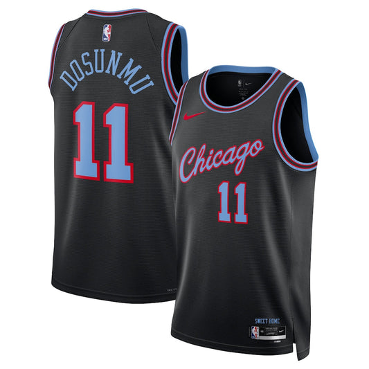 Chicago Bulls 2025-26 City Edition Swingman Jersey Black Ayo Dosunmu Unisex | Stitched Jersey RTJS 11972 product image 1,