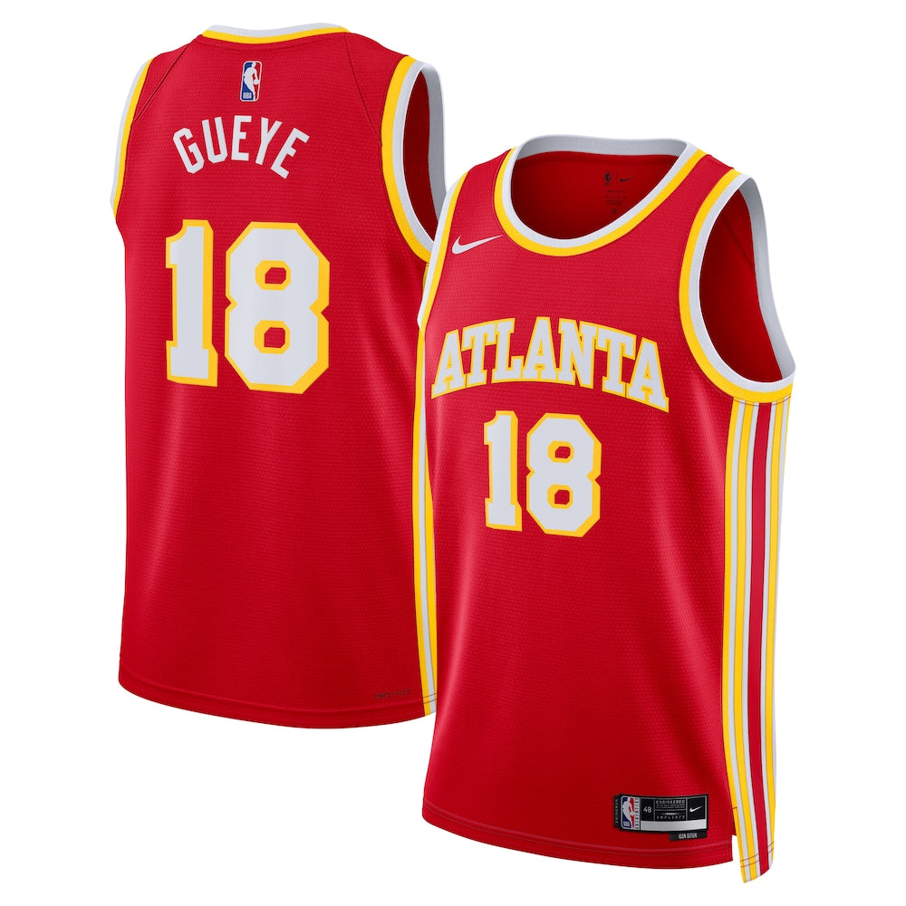 Atlanta Hawks Icon Edition Swingman Jersey Red Mouhamed Gueye Unisex | Stitched Jersey RTJS 11969 product image 1, provided