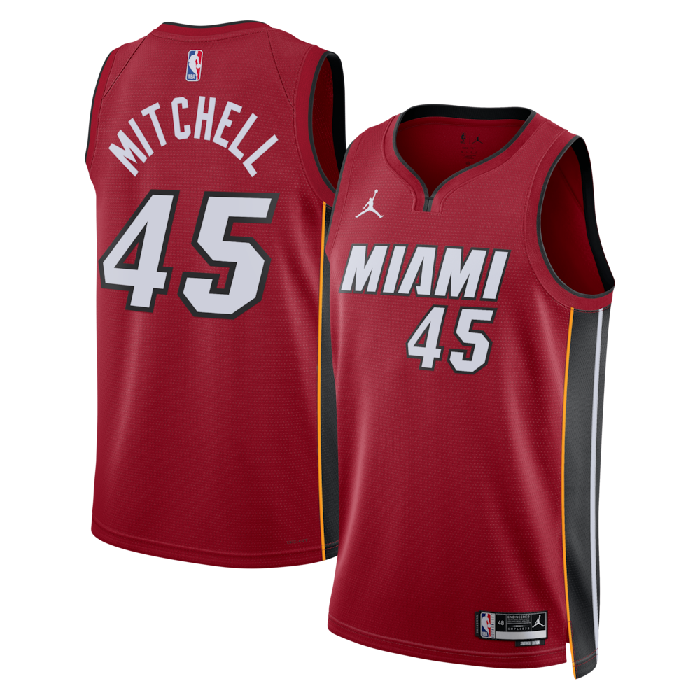 Miami Heat Jordan Brand Statement Edition Swingman Jersey Red Davion Mitchell Unisex | Stitched Jersey RTJS 11952 product