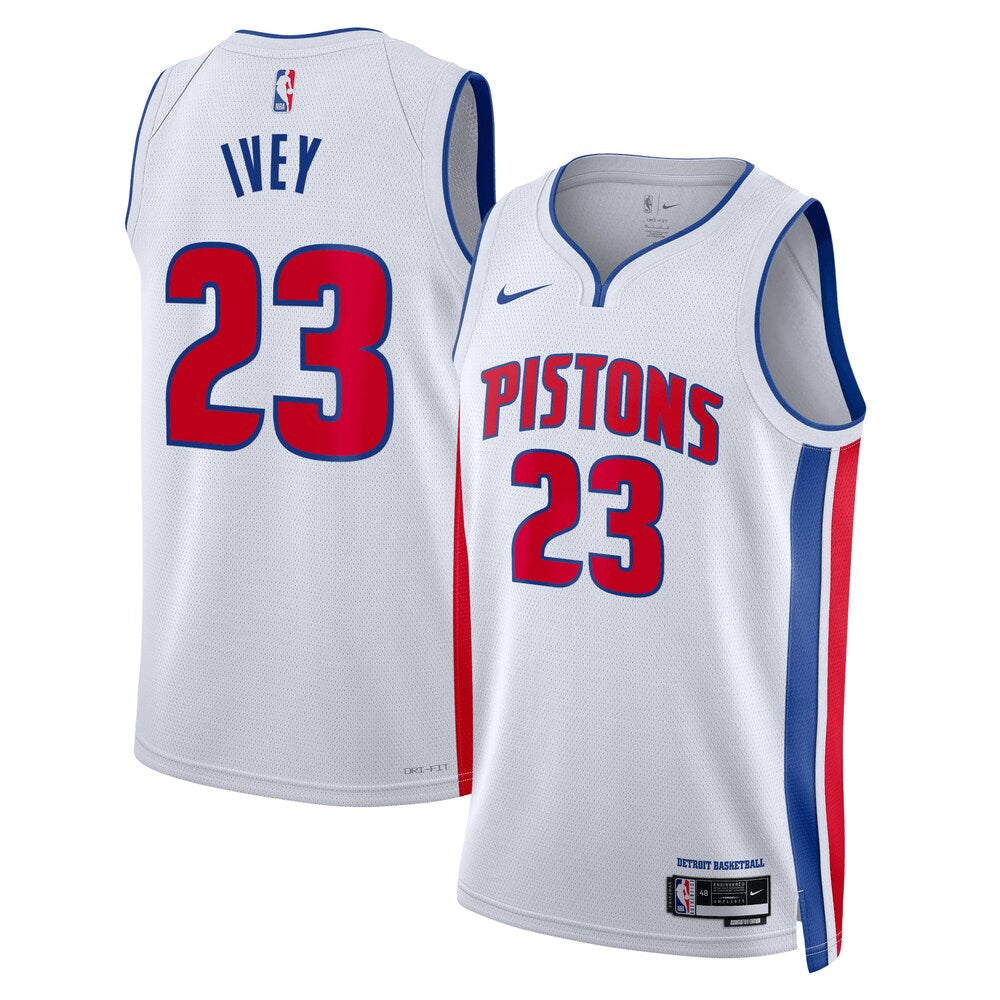 Detroit Pistons Association Edition Swingman Jersey White Jaden Ivey Unisex | Stitched Jersey RTJS 11911 product image 1,