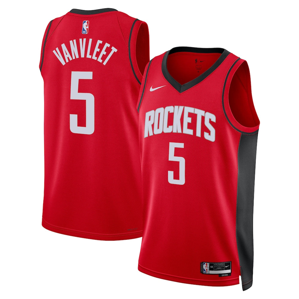 Houston Rockets Icon Edition Swingman Jersey Red Fred Vanvleet Unisex | Stitched Jersey RTJS 11916 product image 1, provided