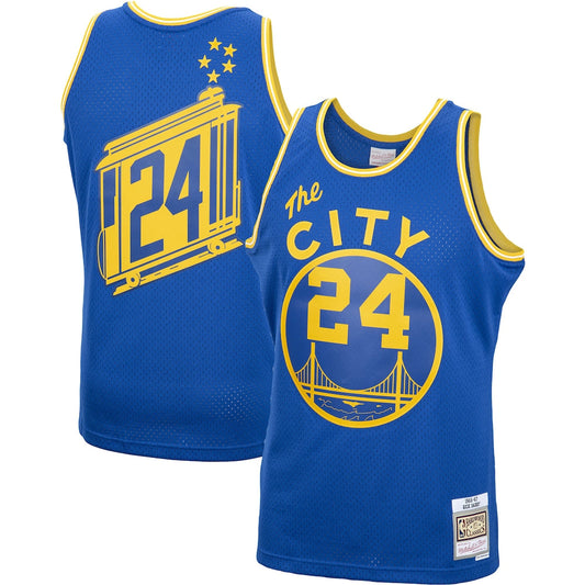 Rick Barry Royal Golden State Warriors 196667 Hardwood Classics Swingman Jersey | Stitched Jersey RTJS 11891 product image