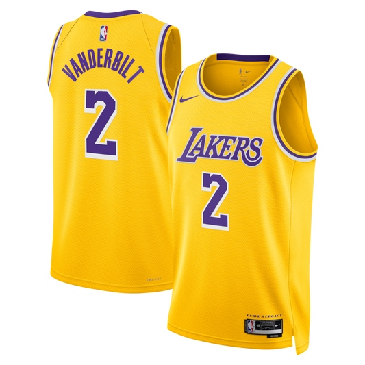 Los Angeles Lakers Icon Edition Swingman Jersey Gold Jarred Vanderbilt Unisex | Stitched Jersey RTJS 11885 product image 1,