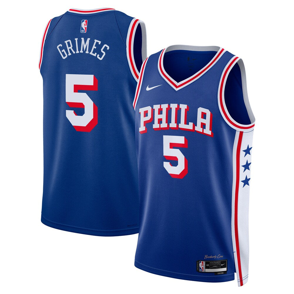 Philadelphia 76Ers Icon Edition Swingman Jersey Royal Quentin Grimes Unisex | Stitched Jersey RTJS 11882 product image 1,