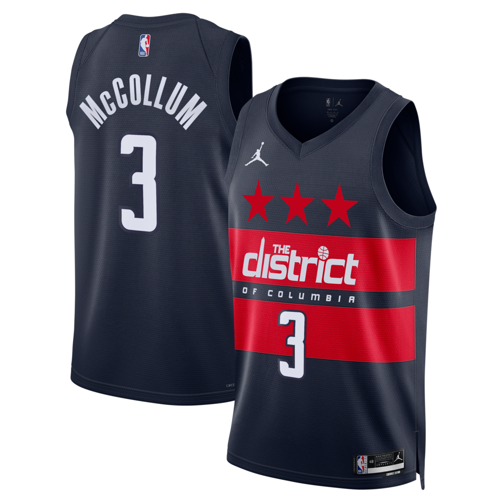 Washington Wizards Jordan Brand Statement Edition Swingman Jersey Navy Cj Mccollum Mens | Stitched Jersey RTJS 11865 product