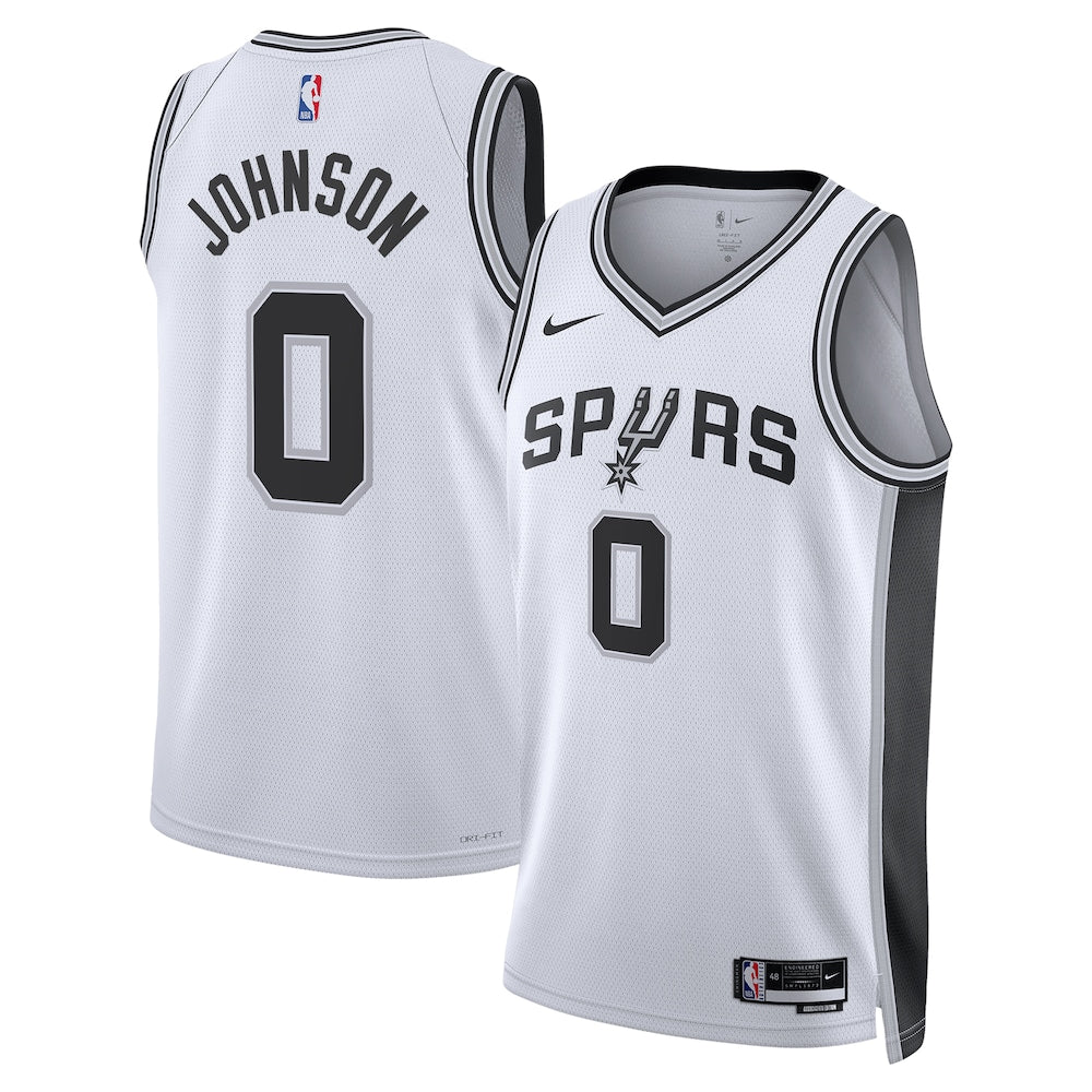 San Antonio Spurs Association Edition Swingman Jersey White Keldon Johnson Unisex | Stitched Jersey RTJS 11825 product image