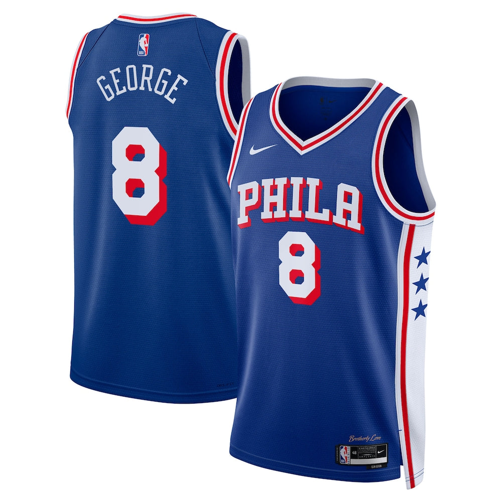 Philadelphia 76Ers Icon Edition Swingman Jersey Royal Paul George Unisex | Stitched Jersey RTJS 11792 product image 1,