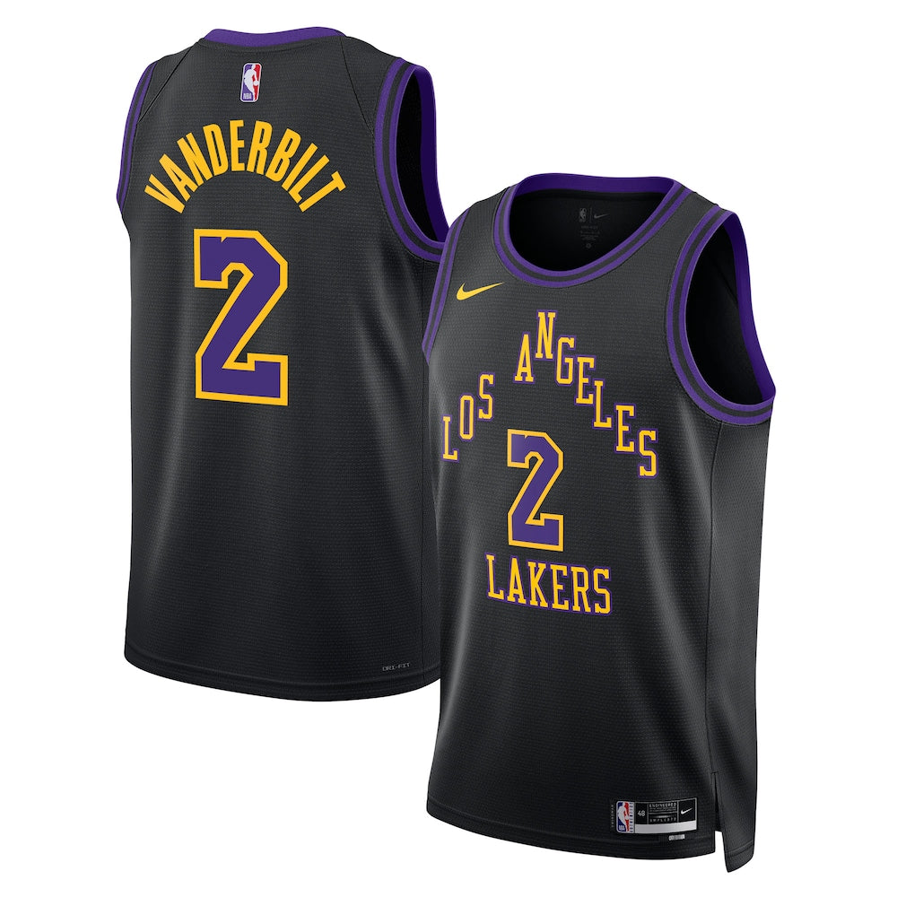 Los Angeles Lakers 2025-26 City Edition Swingman Jersey Black Jarred Vanderbilt Unisex | Stitched Jersey RTJS 11779 product