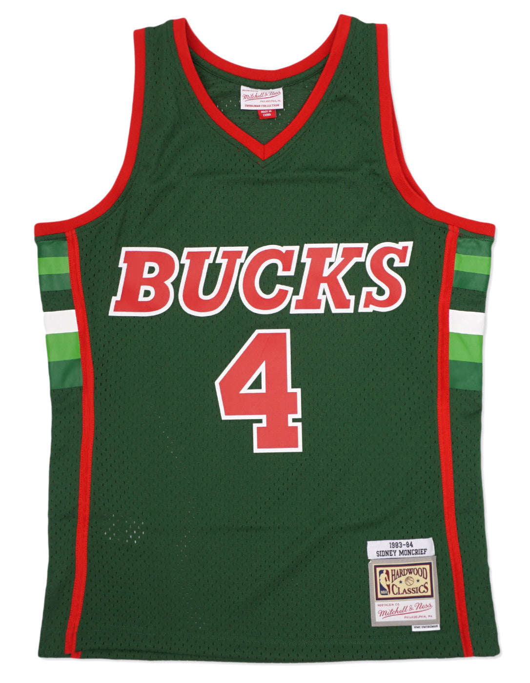 Milwaukee Bucks Sidney Moncrief Mitchell & Ness Green 1983-84 Hardwood Classics Swingman Jersey for Men product image 2,