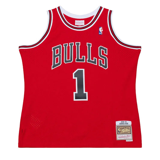 Chicago Bulls Derrick Rose Mitchell & Ness Red 2008 Hardwood Classics Swingman Jersey for Men product image 1, provided for