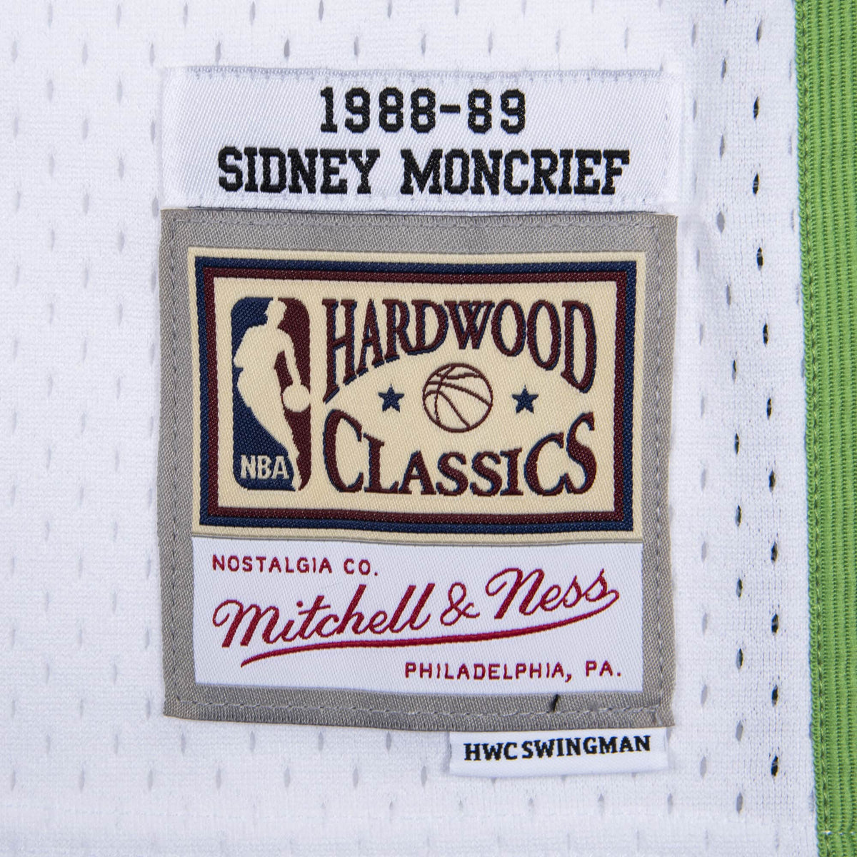 Milwaukee Bucks Sidney Moncrief Mitchell & Ness White 1988-89 Hardwood Classics Swingman Jersey for Men product image 4,