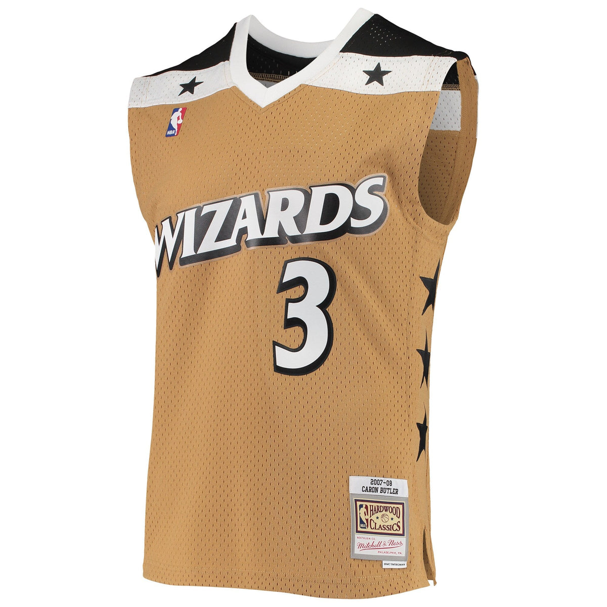 Caron Butler Washington Wizards Mitchell & Ness 2007-08 Hardwood Classics Swingman Jersey - Gold for Men product image 2,