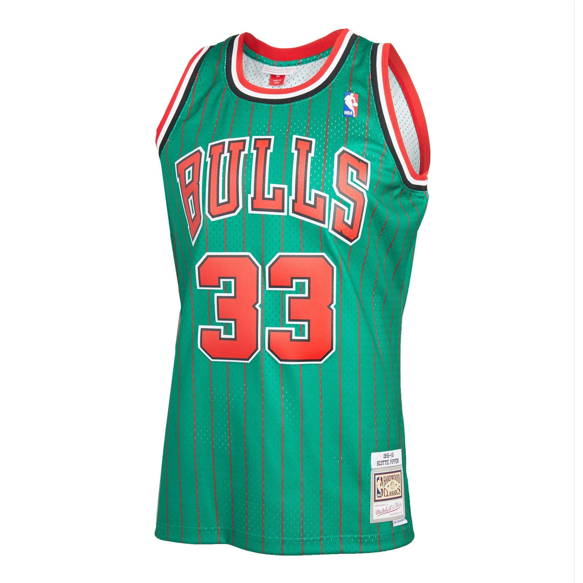 Chicago Bulls Scottie Pippen Mitchell & Ness Green 1995-96 Hardwood Classics Reload 2.0 Swingman Jersey for Men product