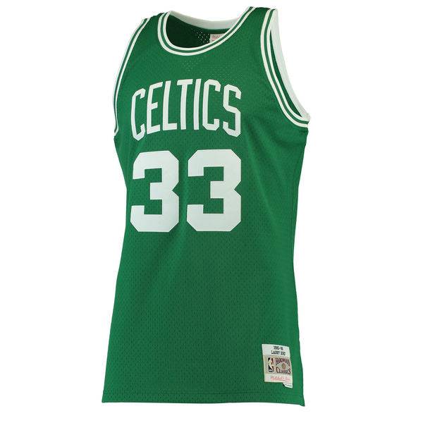 Boston Celtics Larry Bird Mitchell & Ness Kelly Green 1985-86 Hardwood Classics Swingman Jersey for Men product image 2,