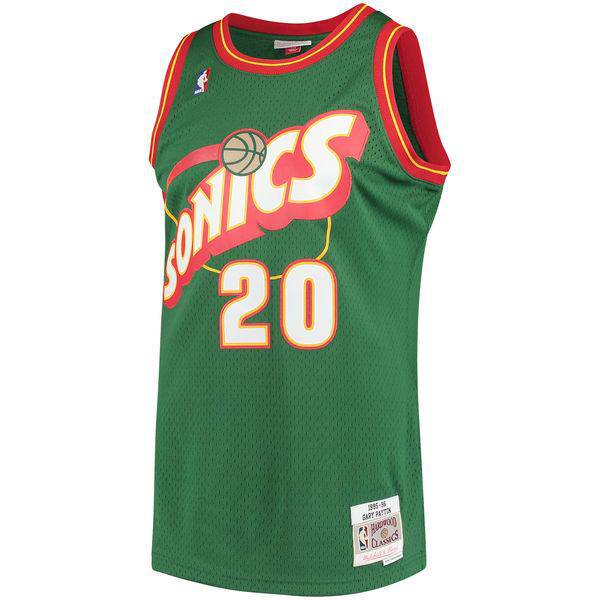 Seattle SuperSonics Gary Payton Mitchell & Ness Green 1995-96 Hardwood Classics Swingman Jersey for Men product image 2,
