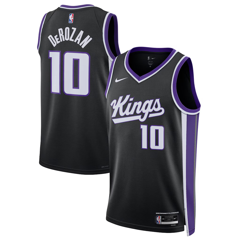 DeMar DeRozan Sacramento Kings Unisex Player Jersey - Icon Edition - Black product image 1, provided for visual reference