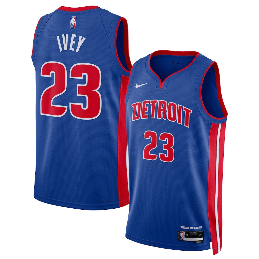 Jaden Ivey Detroit Pistons Unisex 2022 NBA Draft First Round Pick Swingman Jersey - Icon Edition - Blue product image 1,