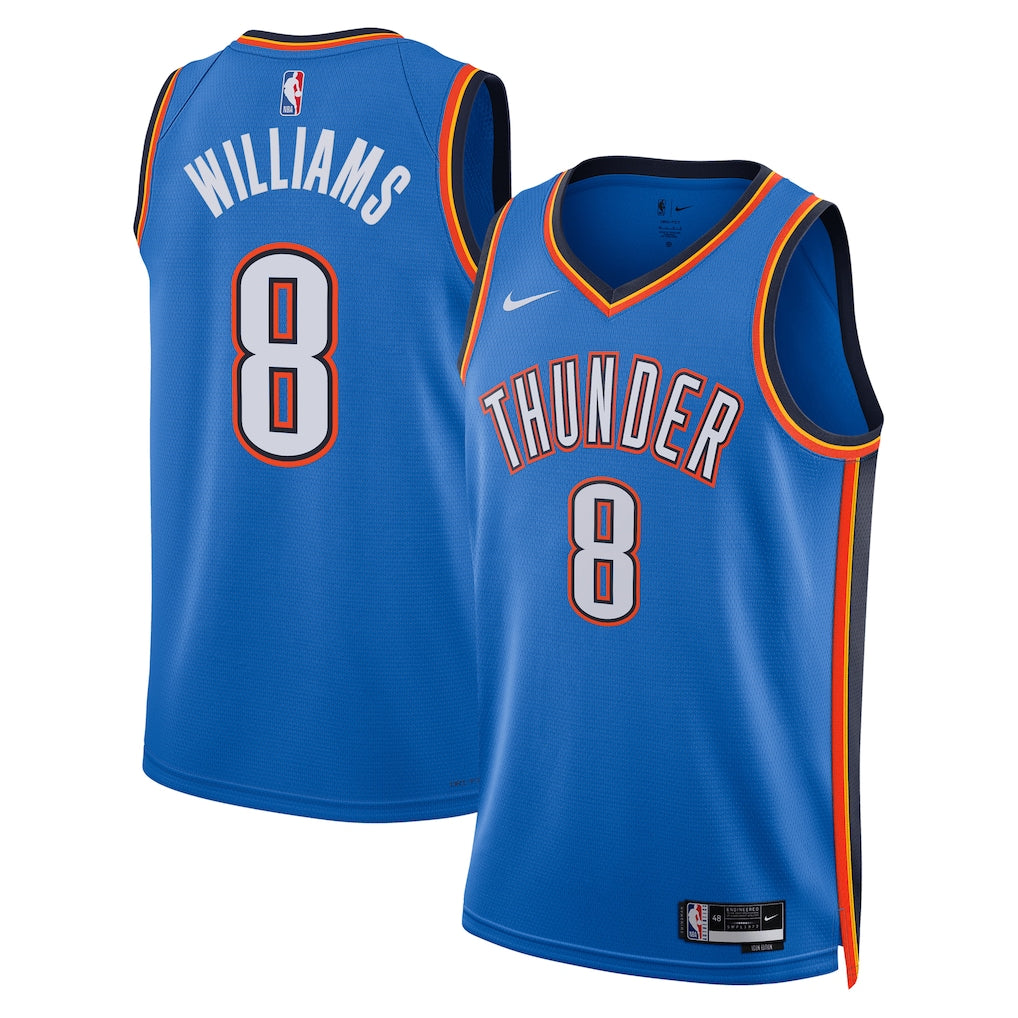 Jalen Williams Oklahoma City Thunder Unisex Swingman Jersey - Icon Edition - Blue product image 1, provided for visual