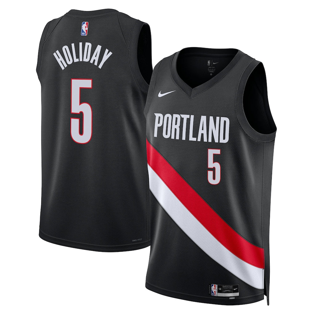 Jrue Holiday Portland Trail Blazers Unisex Swingman Jersey - Icon Edition - Black product image 1, provided for visual