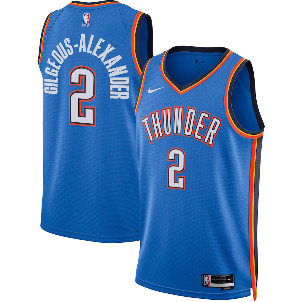 Shai Gilgeous-Alexander Oklahoma City Thunder Unisex Jersey - Icon Edition - Blue product image 1, provided for visual
