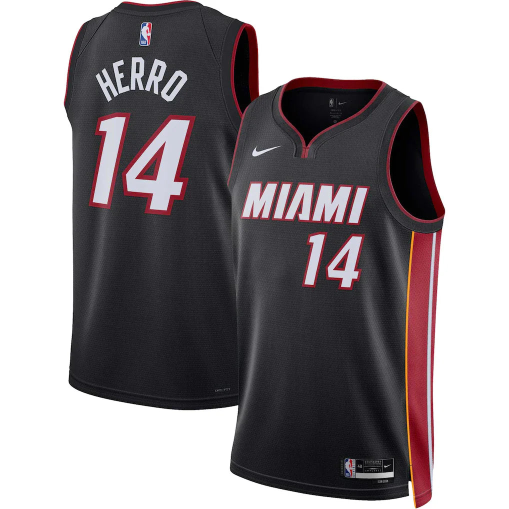 Tyler Herro Miami Heat Unisex Jersey - Icon Edition - Black product image 1, provided for visual reference and product