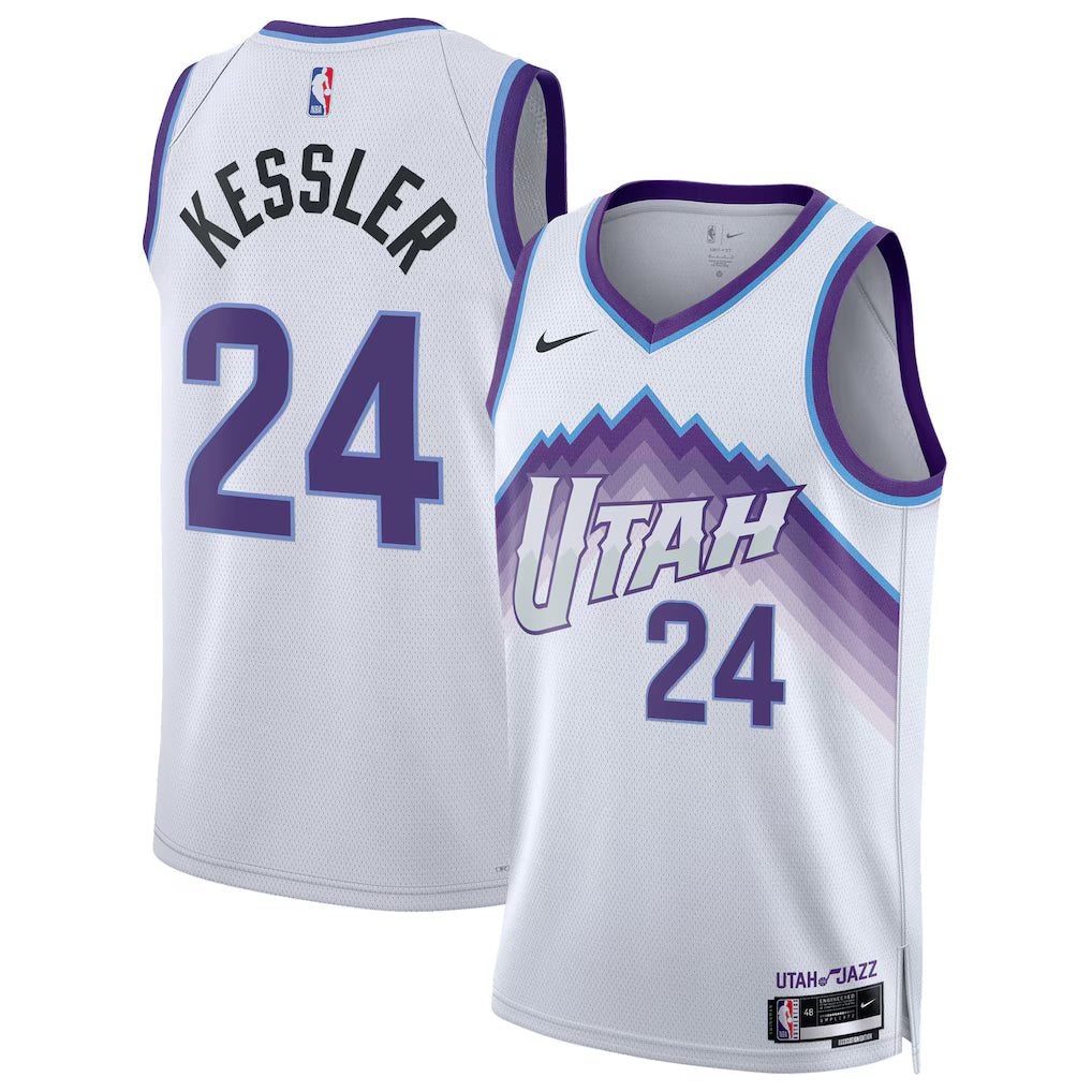 Walker Kessler Utah Jazz Unisex Swingman Jersey - Association Edition - White product image 1, provided for visual reference