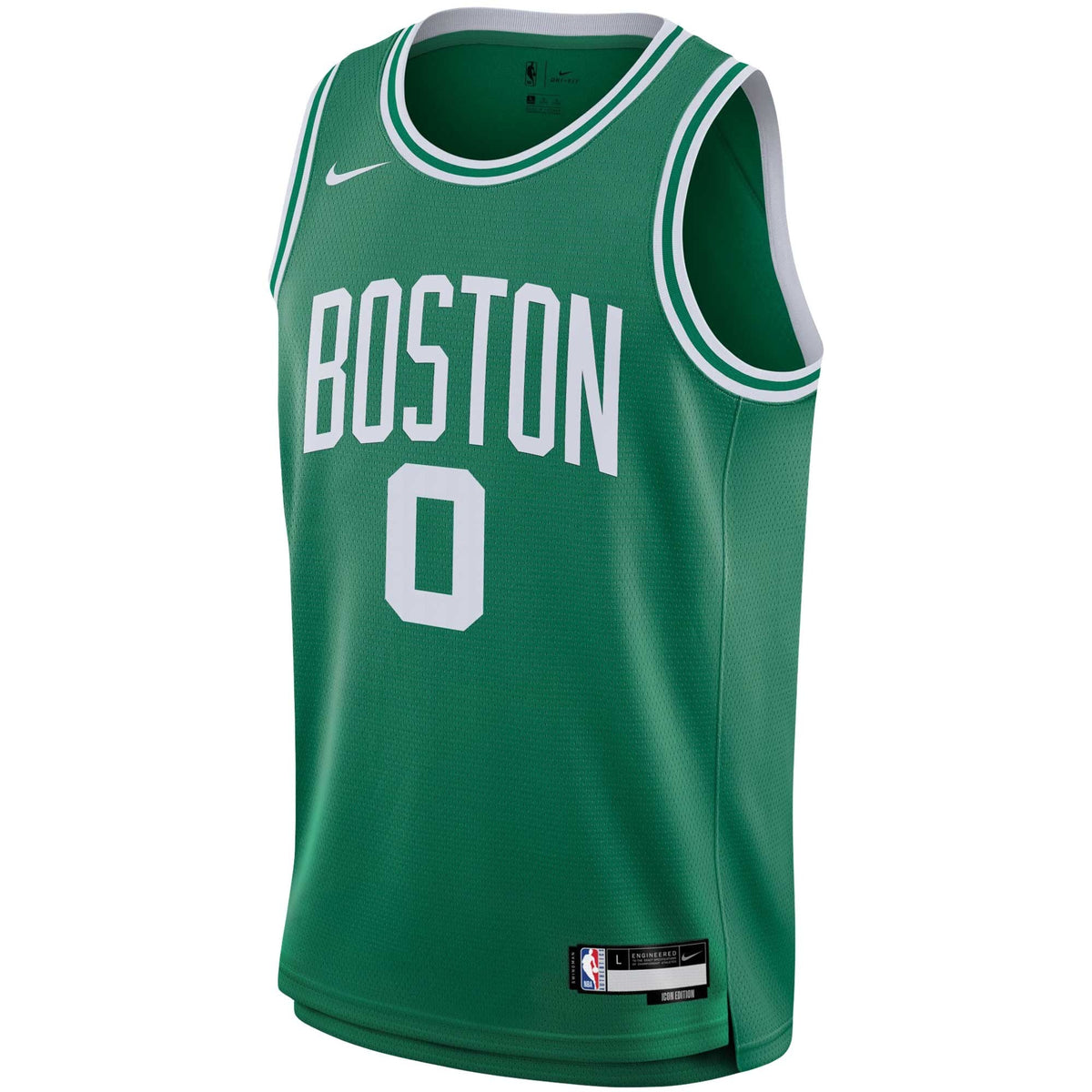 Boston Celtics Jayson Tatum Green Nike Swingman Icon Jersey product image 2, provided for visual reference and product